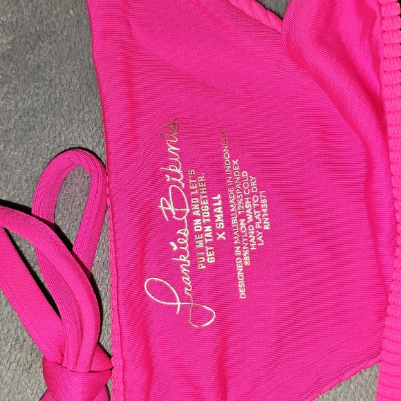 Neon Pink Frankies Bikini Set - Picture 4 of 5